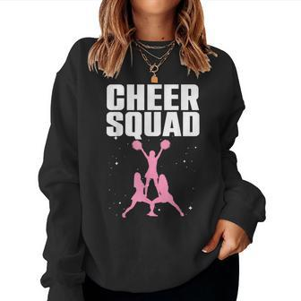 Cool Cheer Squad For Women Mom Girls Cheerleader Cheer Flyer Women Crewneck Graphic Sweatshirt - Seseable
