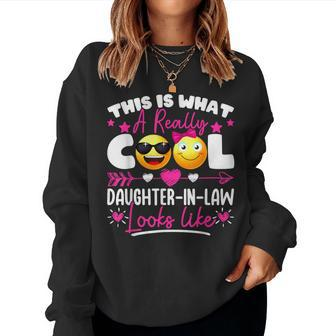Cool Daughter-In-Law Father Or Mother In Law Son Dad Women Sweatshirt | Mazezy DE