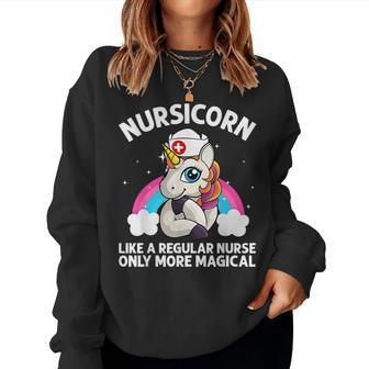 Cool Nurse For Unicorn Medical Nurses Rn Nursing Women Sweatshirt | Seseable UK