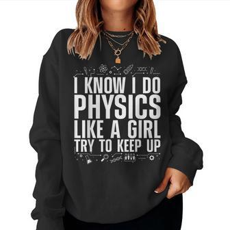 Cool Physics For Women Girls Quantum Mechanics Science Nerd Women Crewneck Graphic Sweatshirt - Monsterry AU