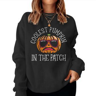 Coolest Pumpkin In The Patch Halloween Fall Pumpkin Patch Halloween Women Sweatshirt | Mazezy