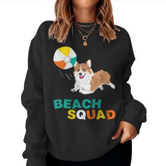 Corgi Beach Squad For Corgi Lovers Saying Women Sweatshirt | Mazezy