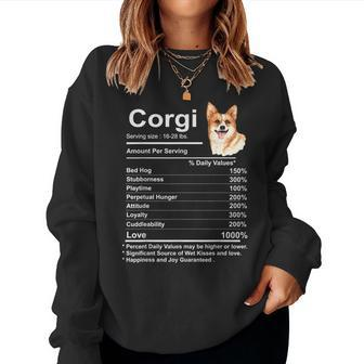 Corgi Facts Nutrition Cardigan Pembroke Mama Dog Women Sweatshirt | Mazezy