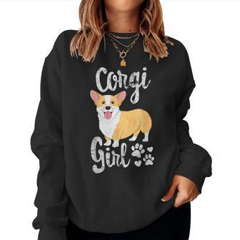 Corgi Girl Women Puppy Mom Dog Mama Lover Women Sweatshirt | Mazezy