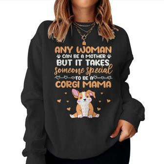 Corgi Mama Dog Mom Mother Kawaii Women Sweatshirt | Mazezy