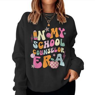 In My Counselor Era Groovy Back To School Teacher Women Sweatshirt - Seseable