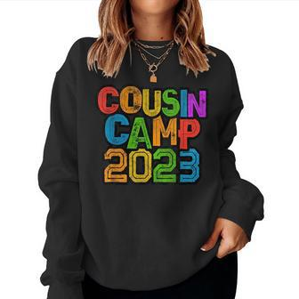 Cousin Camp 2023 Grandma Grandpa Summer Sleepaway Family Women Crewneck Graphic Sweatshirt - Seseable