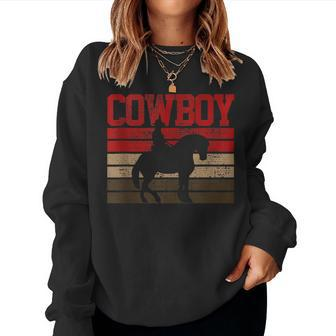 Cowboy Western Horse Rider Rodeo Women Crewneck Graphic Sweatshirt - Thegiftio UK