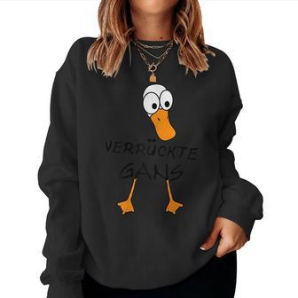 Crazy Goose Duck Bird Geese Outfit Women Sweatshirt | Mazezy
