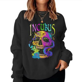 A Crow Left Skull Morning And Flower Incubus View Women Sweatshirt | Mazezy