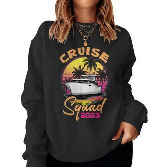 Cruise Squad 2023 Family Vacation Cruising Kids Women Crewneck Graphic Sweatshirt - Seseable