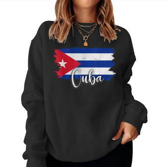 Cuba Flag Cuban Maps Cuba For And Women Sweatshirt - Seseable