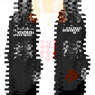 Cunningham Clan Scottish Name Coat Of Arms Tartan Women Sweatshirt | Mazezy