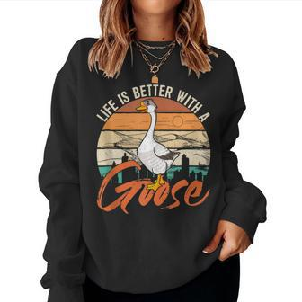 Cute Goose For Men Women Toddler Grey White Goose Fan Women Sweatshirt | Mazezy
