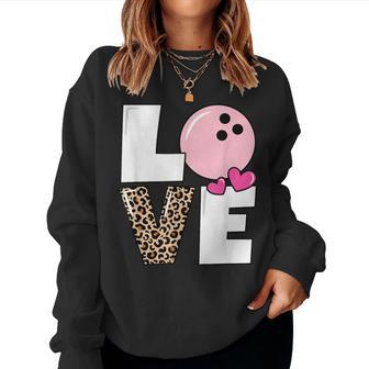 Cute Love Bowling Bowler Girls Bowling Women Sweatshirt - Monsterry CA