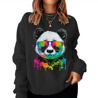 Cute Panda Lover Animal On Panda Women Sweatshirt - Monsterry DE