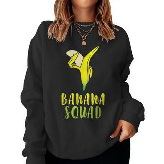 Dabbing Banana Squad Vegan Foodie Women Sweatshirt | Mazezy