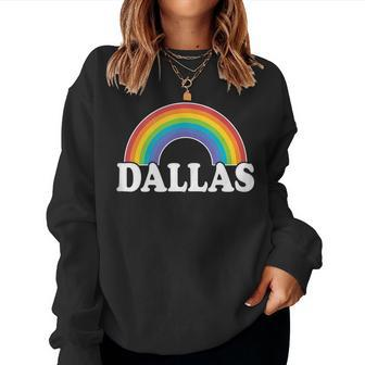Dallas Tx Gay Pride Women Men Rainbow Lesbian Lgbtq Lgbt Women Sweatshirt | Mazezy