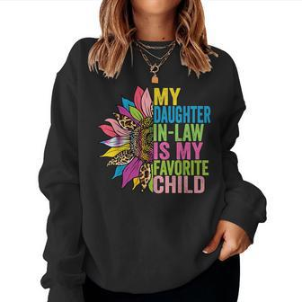My Daughter In Law Is My Favorite Child Sunflower Women Sweatshirt | Mazezy