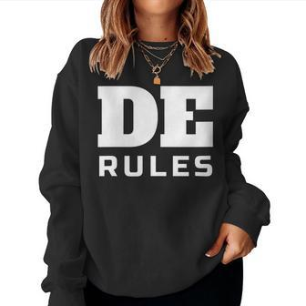 De Rules - Delaware Pride State Pride Usa Women Sweatshirt | Mazezy