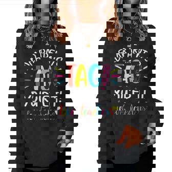 Dear Parents Tag Youre It Love Teachers Last Day Of School Women Crewneck Graphic Sweatshirt - Thegiftio UK