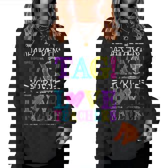 Dear Parents Tag Youre It Love Teachers Last Day Of School Women Crewneck Graphic Sweatshirt - Thegiftio UK