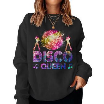 Disco Queen 70'S Disco Themed Vintage Seventies Costume Women Sweatshirt | Mazezy