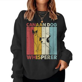 Dog Dad Mom Whisperer Vintage Canaan Dog Women Sweatshirt | Mazezy