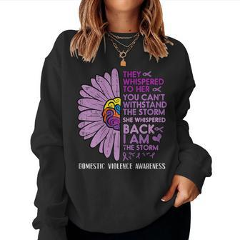 Domestic Violence They Whispered To Her Awareness Girl Women Sweatshirt - Monsterry