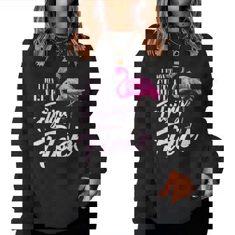 I Dont Give A Flying Flock Flamingo Novelty Women Sweatshirt | Mazezy