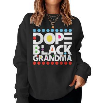 Dope Black Family Junenth 1865 Dope Black Grandma Women Sweatshirt | Mazezy