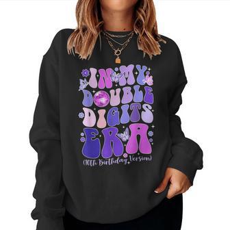 In My Double Digits Era Girls 10Th Birthday Women Sweatshirt - Seseable