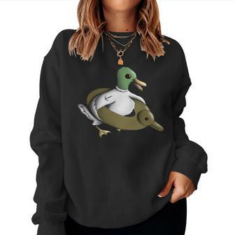 Entertainment Duck Anchor Tattoo Women Sweatshirt | Mazezy