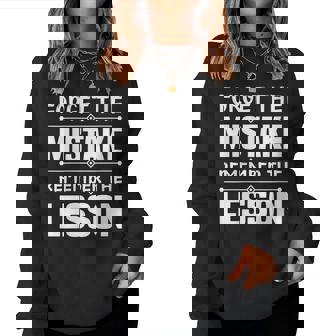 Entrepreneur - Forget The Mistake Remember The Lesson Women Sweatshirt | Mazezy