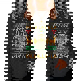 Fa La La La Valhalla Viking Nordic Ugly Christmas Sweater Women Sweatshirt - Seseable