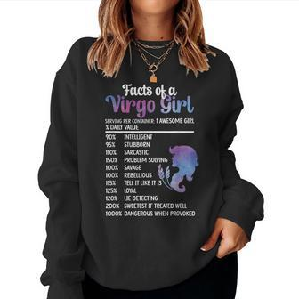 Facts Of A Virgo Girl Virgo Zodiac Sign Virgo Horoscope  Women Crewneck Graphic Sweatshirt