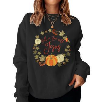 Falling In Love With Jesus Christian Halloween Jesus Falla Women Sweatshirt | Mazezy