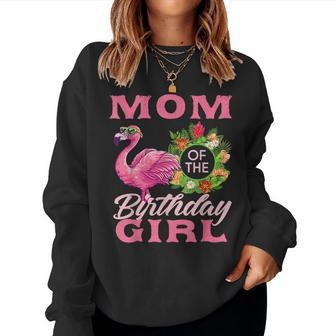 Family Flamingo Matching Mom Of The Birthday Girl Sweatshirt | Mazezy
