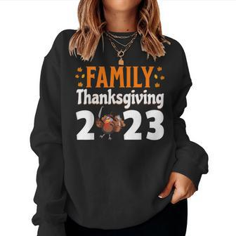 Family Thanksgiving 2023 Fall Autumn Turkey Matching Family Women Sweatshirt - Monsterry