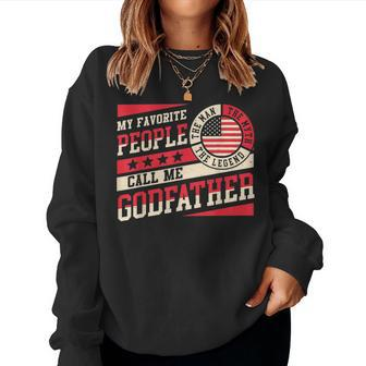 My Favorite People Call Me Godfather Men Vintage Godfather Women Sweatshirt | Mazezy