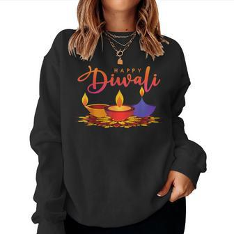 Festival Of Light Happy Diwali For Man And Woman Women Sweatshirt - Seseable