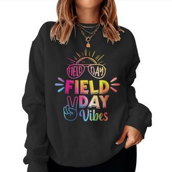 Field Day Vibes 2023 Funny Field Day Vibes Teacher Women Crewneck Graphic Sweatshirt - Seseable