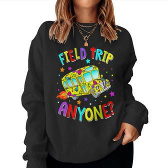 Field Trip Anyone Teacher Field Day 2023 Magic School Bus Women Sweatshirt - Seseable