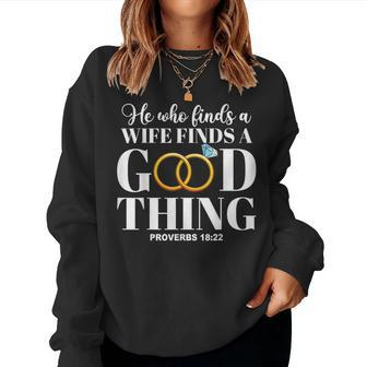 He Who Finds A Wife Finds A Good Thing Couple Matching Women Sweatshirt - Monsterry AU