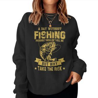 Fishing Gift Men Women Rod Bait Fischerman Hook Angeln Pike Women Crewneck Graphic Sweatshirt - Seseable