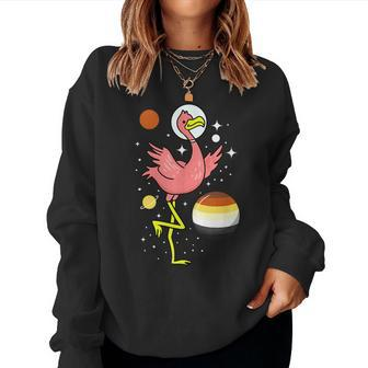 Flamingo Astronaut Gay Bear Pride Women Sweatshirt | Mazezy