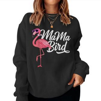 Flamingo Theme Birthday - Mama Bird Flamingo Mom Women Sweatshirt | Mazezy