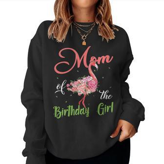 Flamingo Birthday Matching Mom Group Outfit Women Sweatshirt | Mazezy