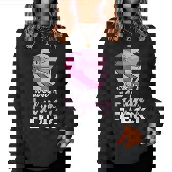 Flamingo Who Gives A Flying Flock Women Sweatshirt | Mazezy