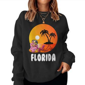 Flamingo Usa Usa Florida Women Sweatshirt | Mazezy